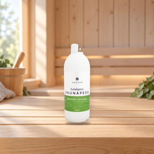 Emendo Sauna Cleaning Agent 500 ml – product photo on a table
