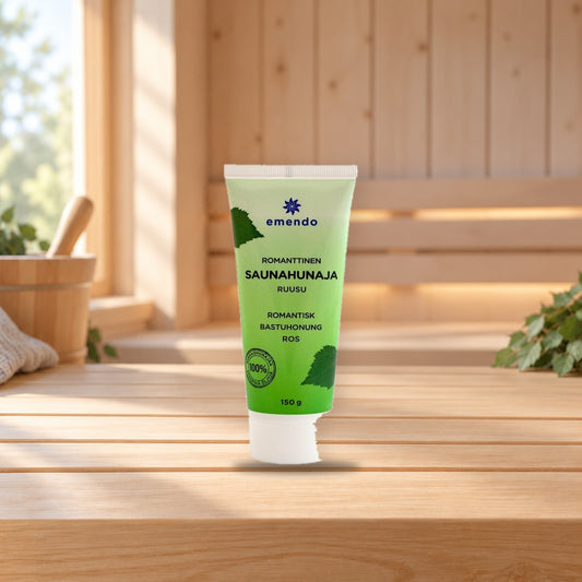 Emendo Romantic Sauna Honey Rose 150g – product photo on a table