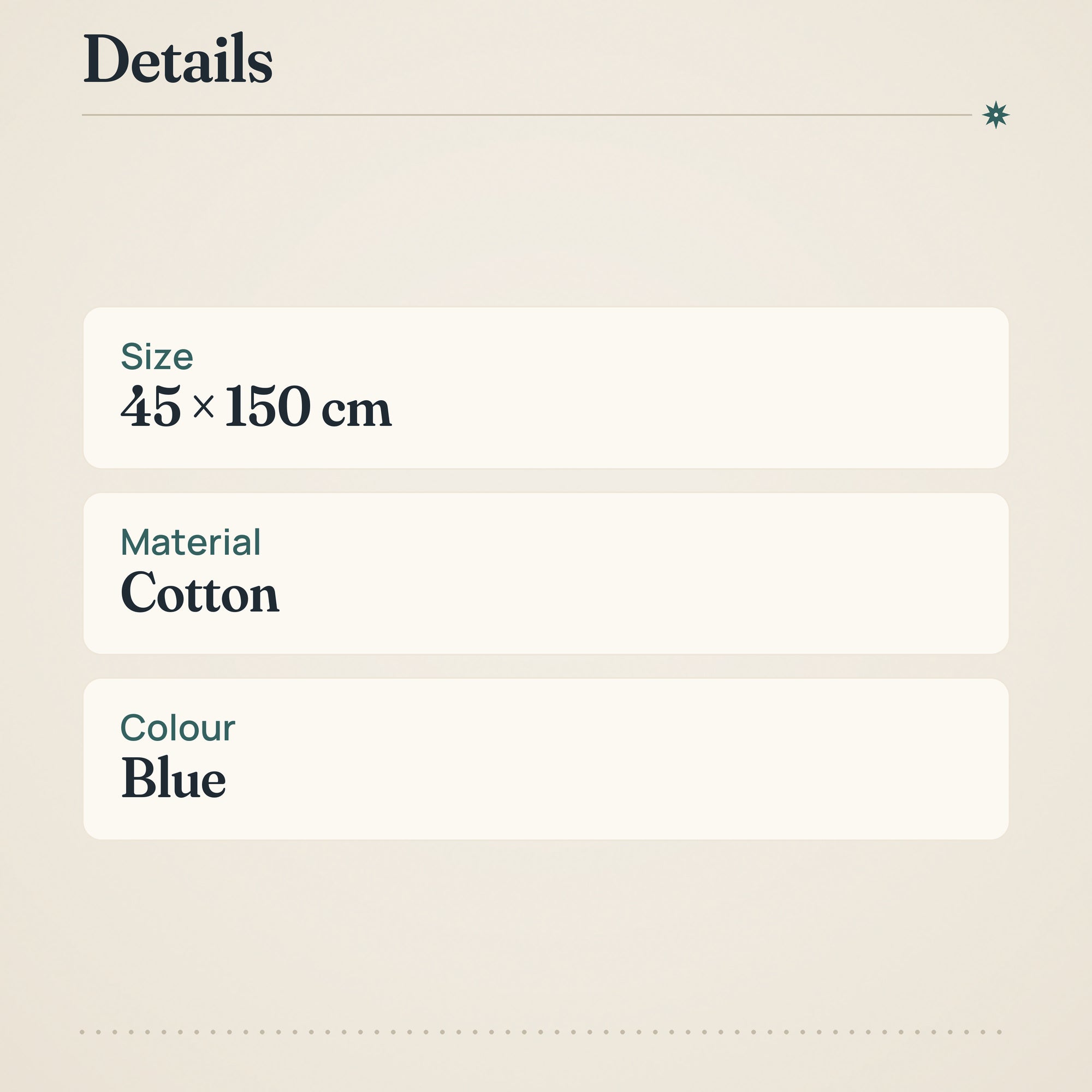 Checkered Blue House Bench Towel – product details