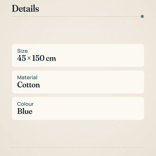 Checkered Blue House Bench Towel – product details