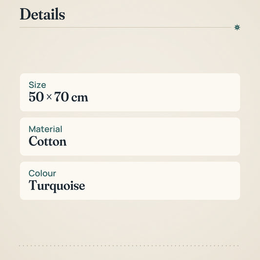 Minea Hand Towel 50x70 cm Turquoise Cotton – product details