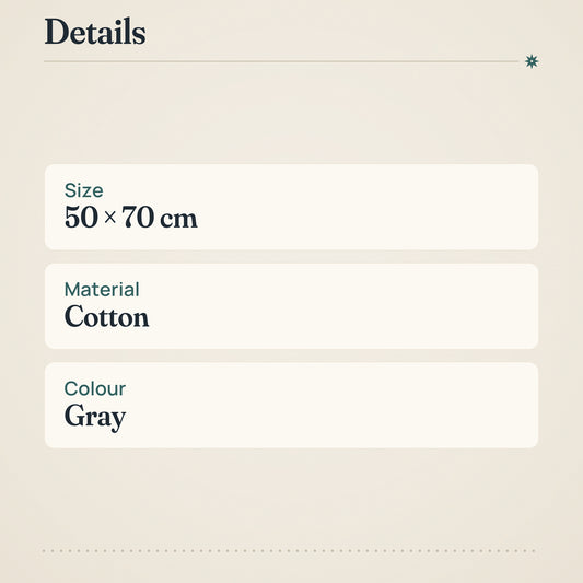 House Hand Towel Leaf 50x70 cm Gray – product details