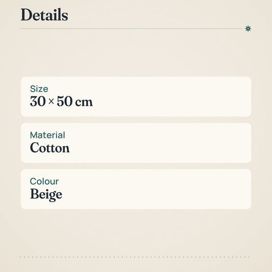 House Hand Towel Leaf 30x50 cm Beige Cotton Jacquard – product details