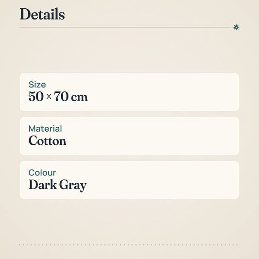 Minea Hand Towel 50x70 cm Dark Gray – product details