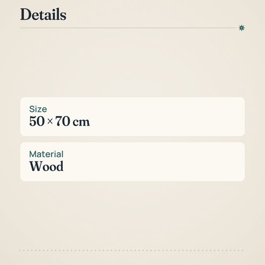 Solid Wood Non-Slip Bath Mat 50x70 cm for Seniors – product details