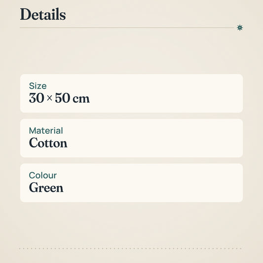 House Hand Towel Leaf 30x50 cm Green Cotton Jacquard – product details