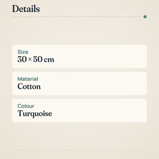 Minea Guest Towel 30x50 cm Turquoise Cotton – product details