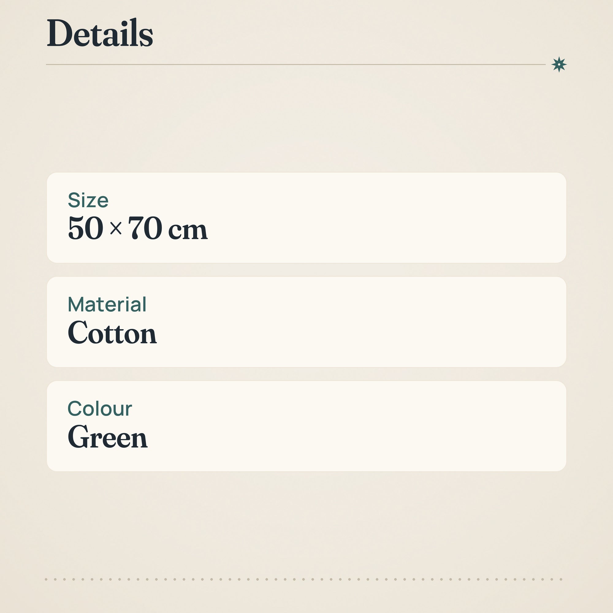 House Hand Towel Leaf 50x70 cm Green Cotton Jacquard – product details