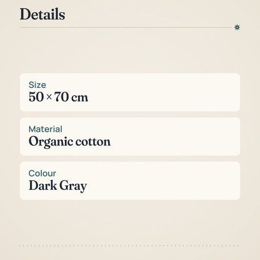 Luhta Home Luoto Hand Towel Dark Gray 50x70 cm Organic Cotton – product details
