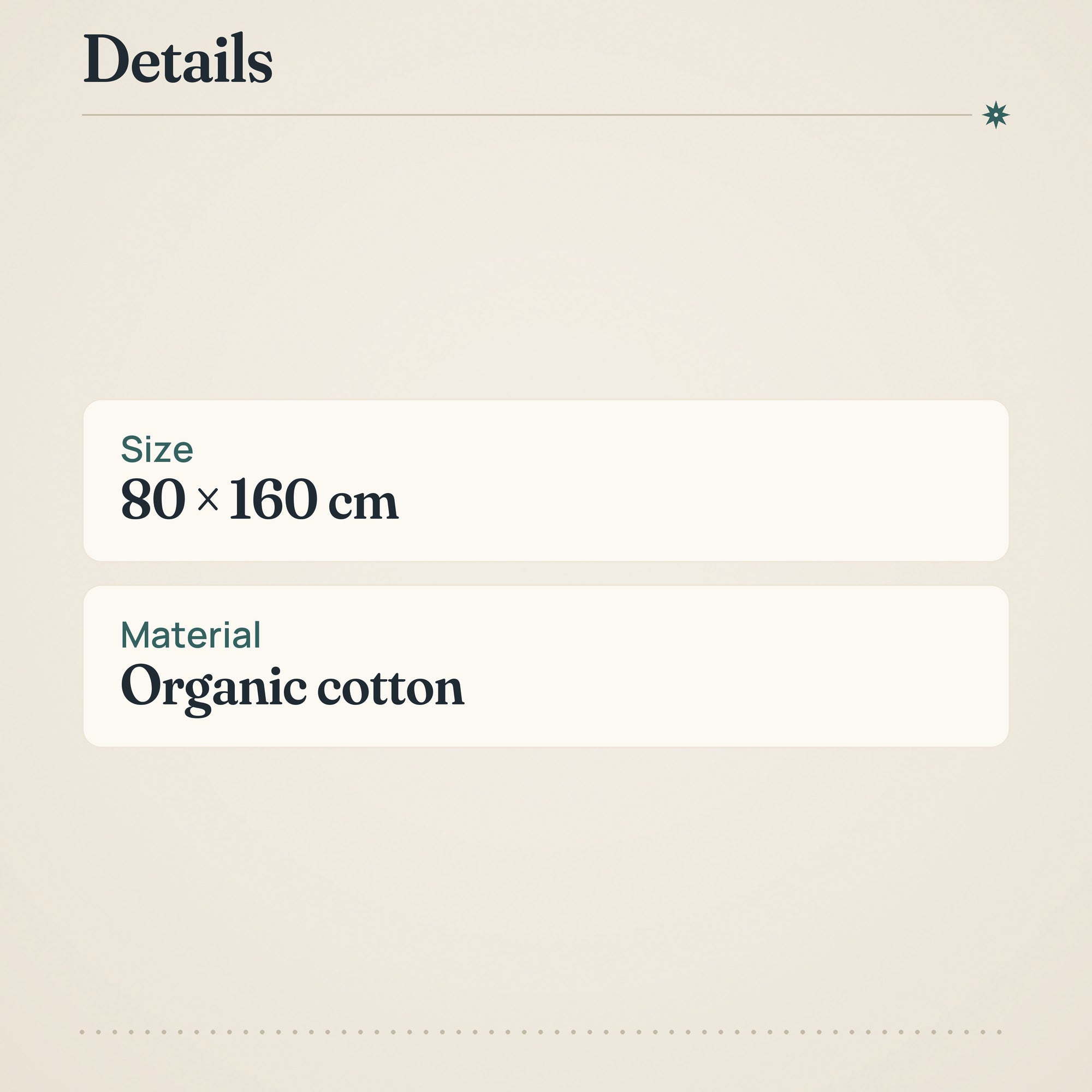Luhta Home Sauna Towel Tyyni 80x160 cm Taupe Organic Cotton – product details