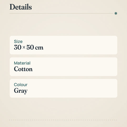 House Hand Towel Leaf 30x50 cm Gray Cotton Jacquard – product details