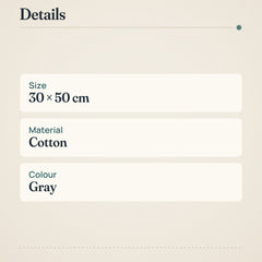 House Hand Towel Leaf 30x50 cm Gray Cotton Jacquard – product details