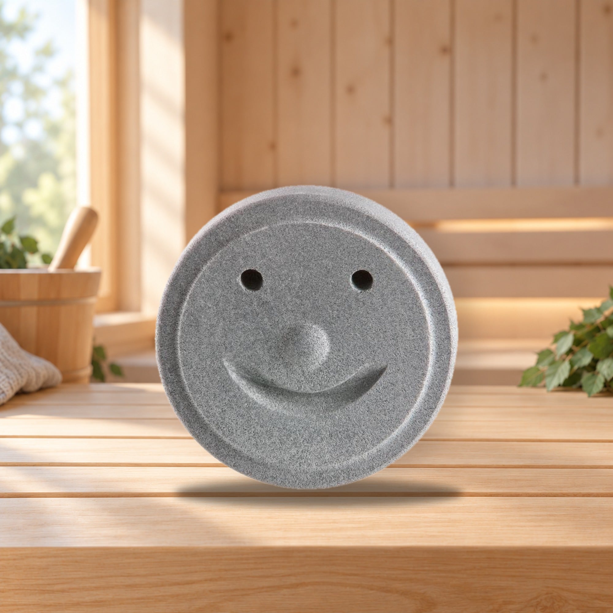 Hukka Soapstone Saunaveijari – product photo on a table