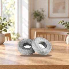 HUKKA Soapstone Cooling Spa Pads for Tired Eyes – product photo on a table