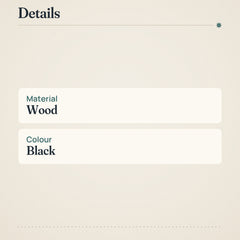 Black Wooden Rack with 4 Slanted Pegs – product details