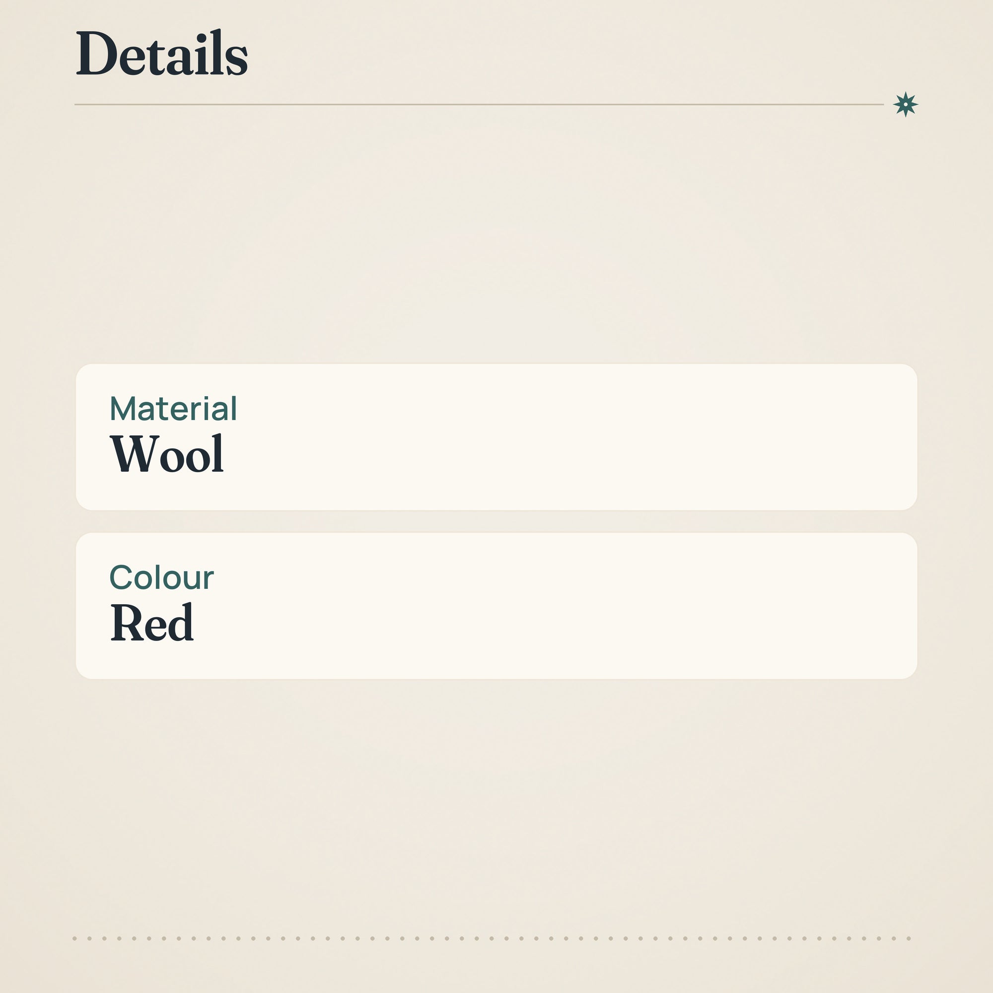Winteria Sauna Hat Red Reindeer – product details