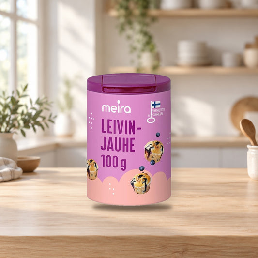 Meira Baking Powder 100g – product photo on a table