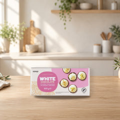 Coop White Baking Chocolate 100g for Baking & Desserts – product photo on a table