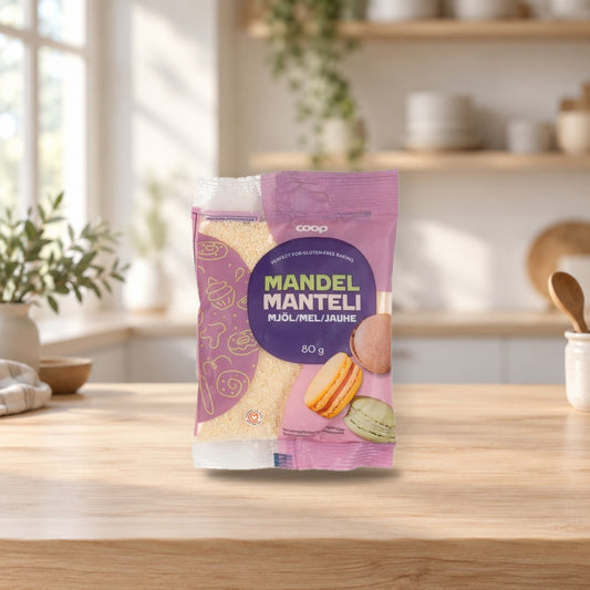 Coop Almond Flour 80g – product photo on a table