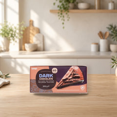 Coop Baking Chocolate 46% Dark 200g – product photo on a table