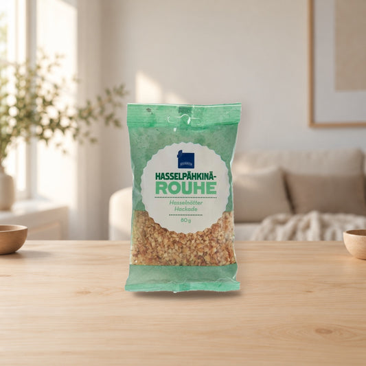 Rainbow Hazelnut Crumbs 80g – product photo on a table