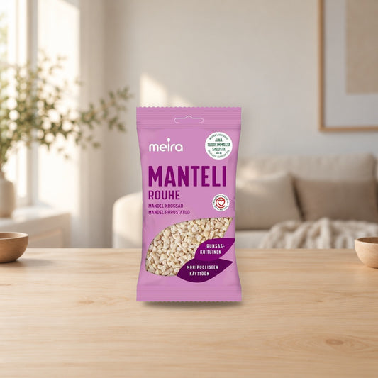 Meira Almond Crumbs 80g – product photo on a table