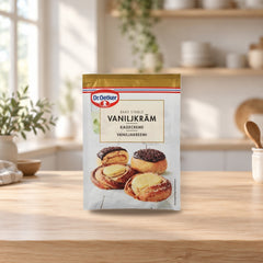 Dr. Oetker Vanilla Cream 100g – product photo on a table