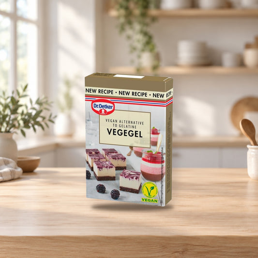 Dr. Oetker Vegegel Gelling Agent 16g – product photo on a table