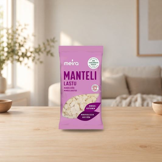 Meira Almond Flakes 450g – product photo on a table