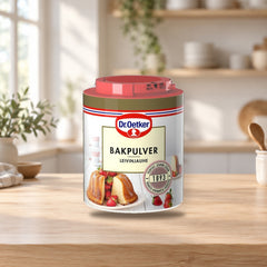 Dr. Oetker Baking Powder 160g – product photo on a table