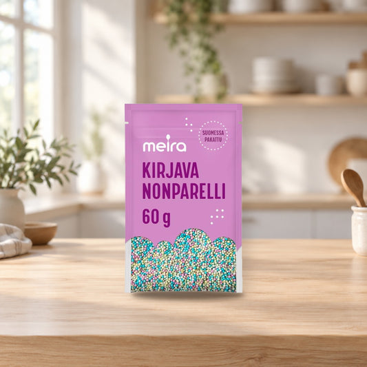 Meira Multicolored Nonpareils 60g – product photo on a table