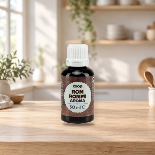 Coop Rum Flavoring 30ml – product photo on a table