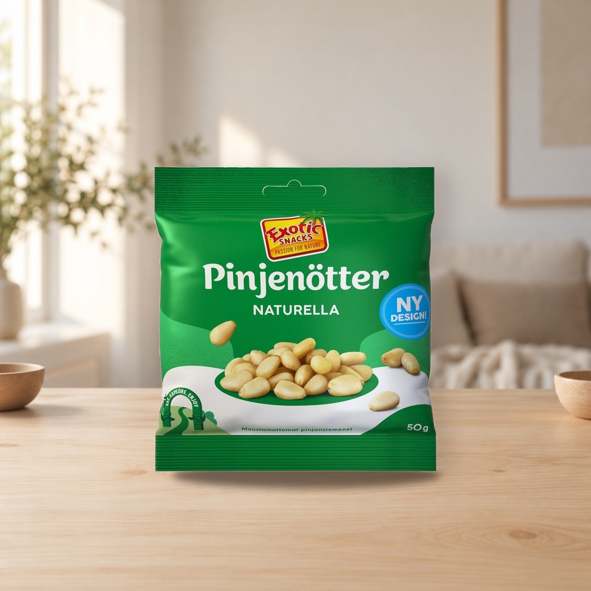 Exotic Snacks Pine Nuts 50g – product photo on a table