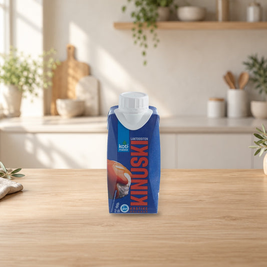 Lactose-Free Caramel Sauce 200 ml – product photo on a table