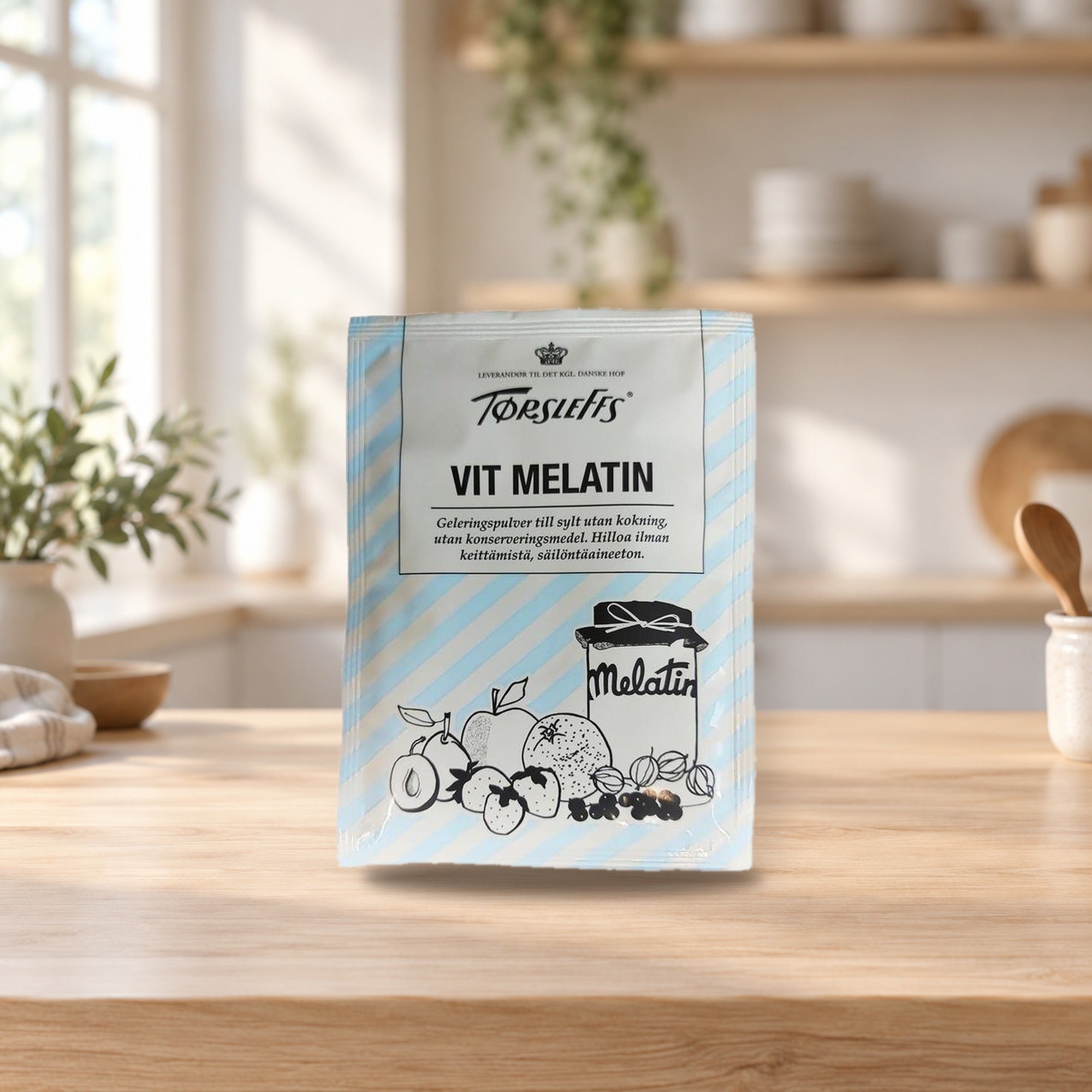 Törsleffs Melatin White Jam-Making Powder 32g – product photo on a table