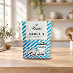 Törsleffs Melatin Blue Gelling Powder 25g for Jelly & Marmalade – product photo on a table