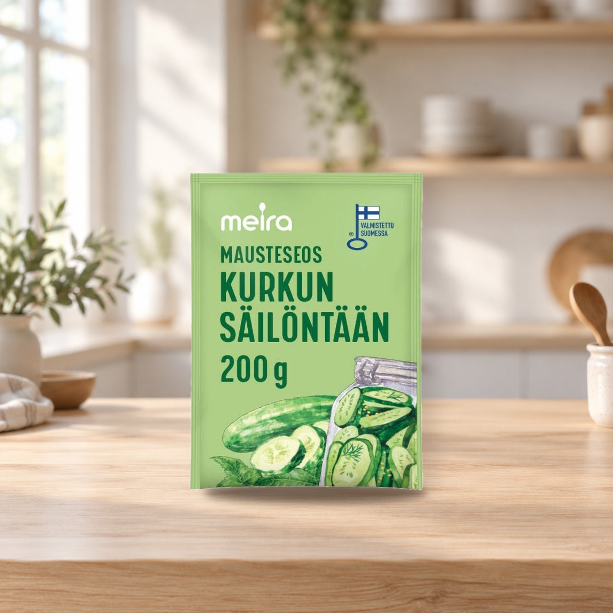 Meira Spice Mix for Cucumber Preserving 200g – product photo on a table