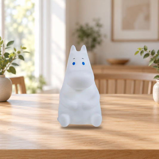Moomintroll Night Light 13cm in Gift Box – product photo on a table
