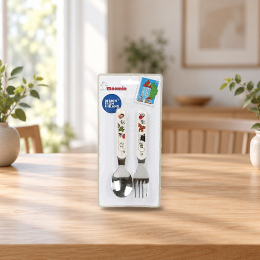 Moomin Children's Cutlery Set – product photo on a table