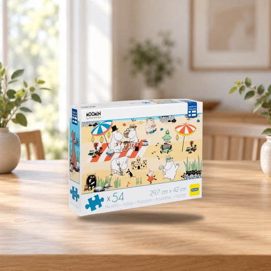 Martinex Moomin Puzzle 54 Pieces – Beach Day – product photo on a table