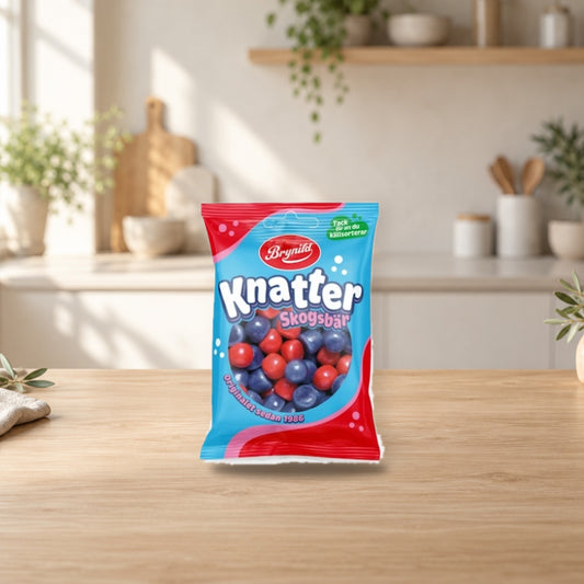 Brynild Knatter Wild Berry Flavoured Candy Mix 1 pack × 80g – product photo on a table