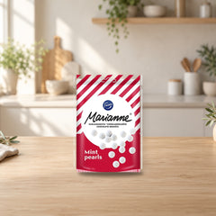 Fazer Marianne Minttusuklaa Suklaahelmi 150 g – product photo on a table