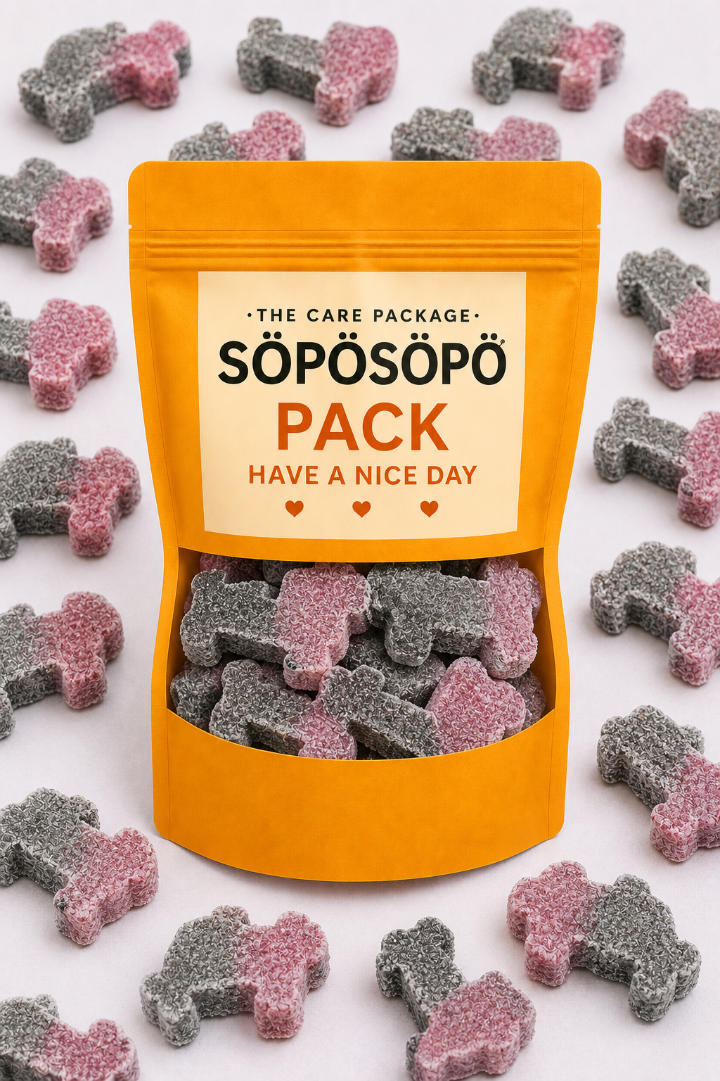 SÖPÖSÖPÖ Scandinavian Treat Pack – Candywell Rusty Cars Salmiak – 150g Nordic Candy Bag – Car-Shaped Finnish Salmiak Licorice – Made in Finland soposopo Pack
