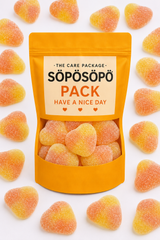 SÖPÖSÖPÖ Scandinavian Treat Pack – Peach Gummy Candy – 150g Nordic Candy Bag – Soft Peach-Shaped Gummies with Real Juice, Gluten & Lactose Free – Made in Finland soposopo Pack