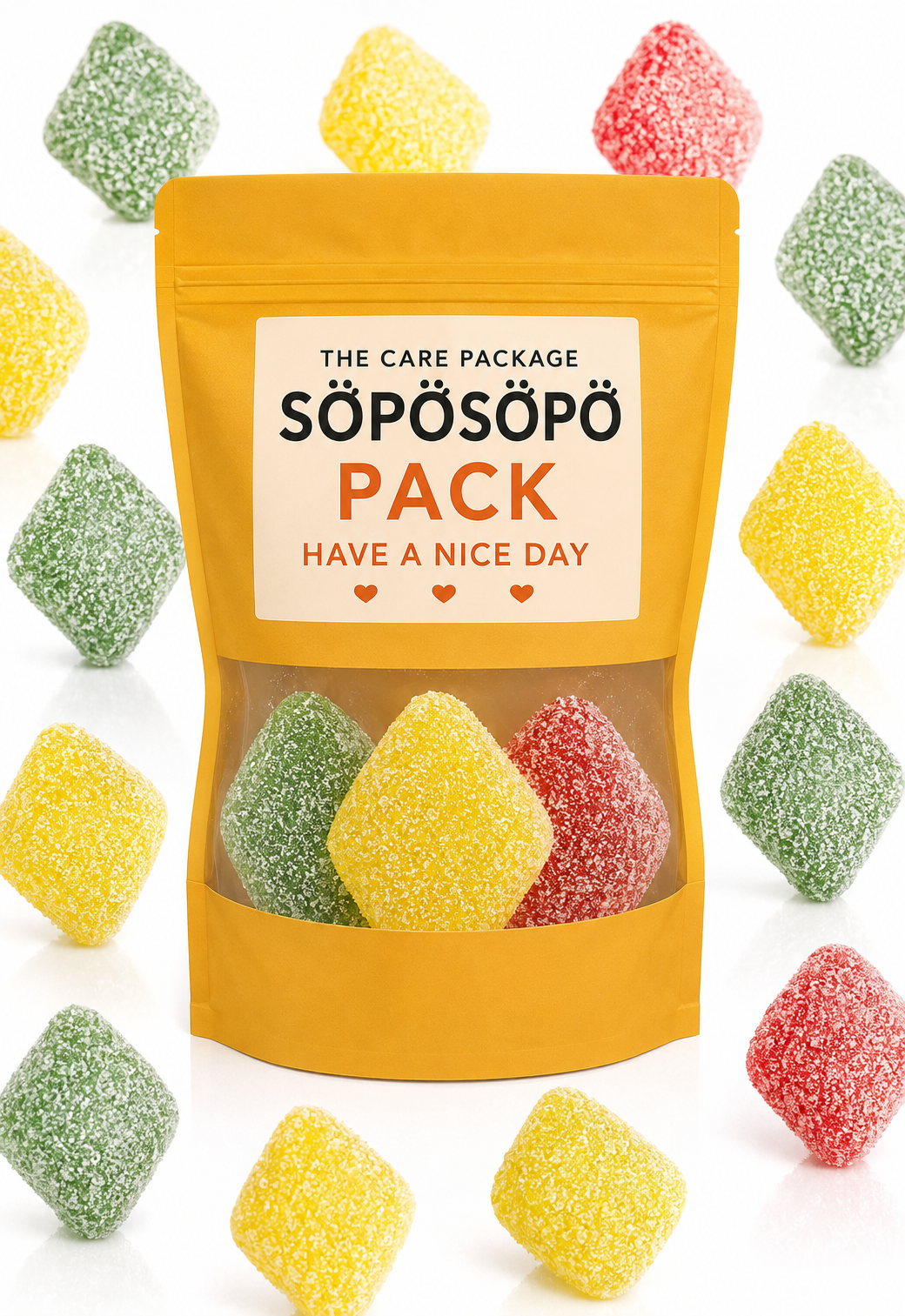 SÖPÖSÖPÖ Scandinavian Treat Pack – Sour Fruit Alphabet Gummy Letters 150g