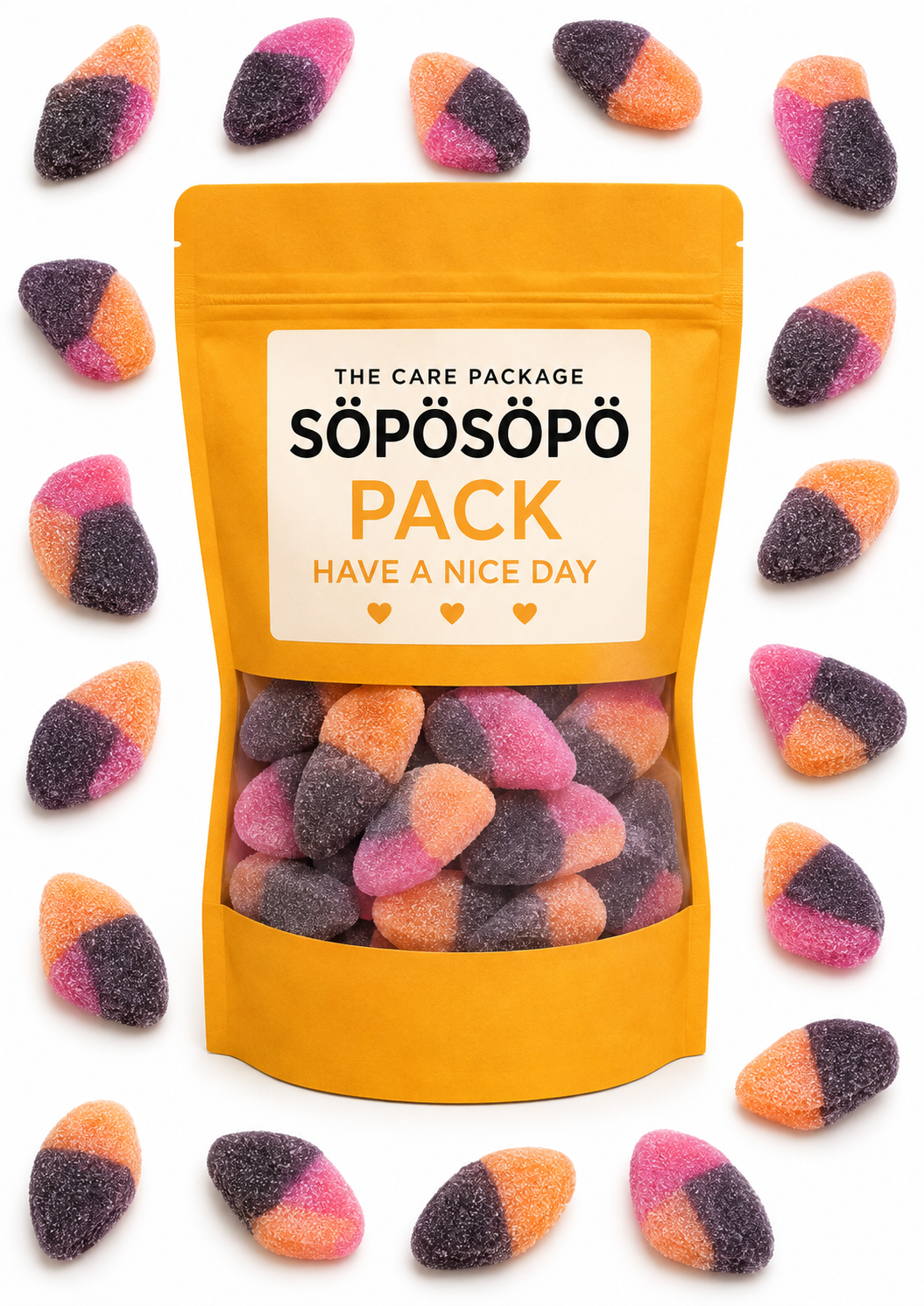 SÖPÖSÖPÖ Scandinavian Treat Pack – Fruit & Liquorice Cone Gummies 150g