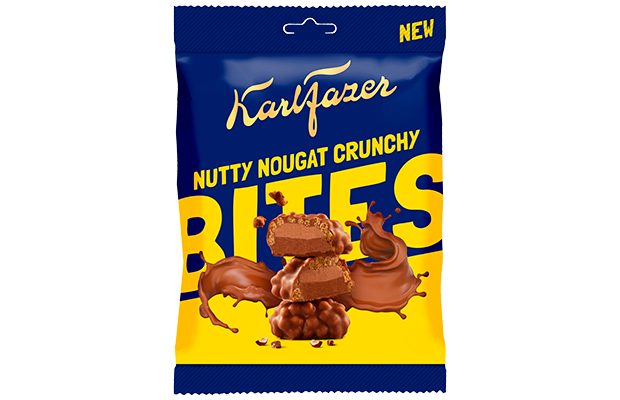 Fazer Karl Fazer Nutty Nougat Crunchy Bites 94 g Bag | Milk Chocolate