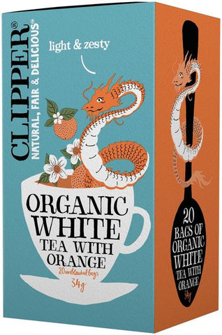 Clipper Organic White with Orange Flavor 20 bags Tea 1 Box of 34g 1.2oz