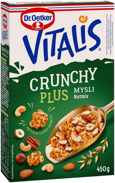 Dr. Oetker Vitalis Crunchy Plus Nutmix Muesli 450 g - Soposopo