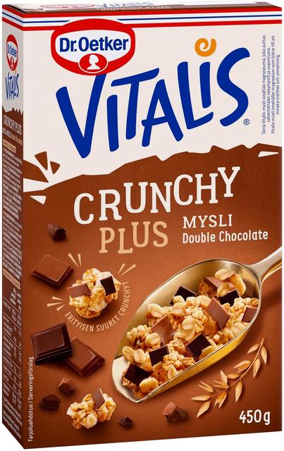 Dr. Oetker Vitalis Crunchy Plus Double Chocolate Muesli 450 g | Soposopo